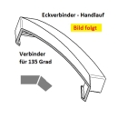Eckverbinder 135 Grad - U - (90er) - Braunbeige  (Standard für Dekor  Astfichte) PVC