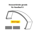 Stossverbinder gerade - U - (90er) - Basaltgrau  (ähnlich RAL 7012) PVC