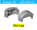 Kappe B3 - (60x25) - abgerundet -  Moosgrün (ähnlich RAL 6005) PVC