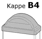 Kappe B4 - (60x25) - stilform - Moosgrün  (ähnlich RAL 6005) PVC