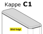 Kappe C1 - (85x25) - flach - Nussbraun  (Standard für Nussbaum) PVC