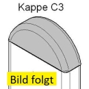 Kappe C3 - (85x25) - halbrund - Moosgrün  (ähnlich RAL 6005) PVC