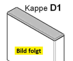 Kappe D1 - (120x25) - flach - Nussbraun (Standard für Dekor - Nussbaum) PVC