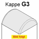 Kappe G3 - (100x100) - halbrund - Schwarz  (Standard für Dekor - Mahagoni) PVC