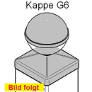 Kappe G6 - (100x100) - kugelform - Lehmbraun  (Standard für Golden oak) PVC