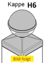 Kappe H6 - (120x120) - kugelform - Basaltgrau  (ähnlich RAL 7012) PVC