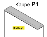Kappe P1 - (130x25) - flach - Orangebraun  (Standard für Dekor - Douglasie) PVC
