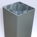 Pfosten S (100x100) verstärkt - Basaltgrau - L=600 cm PVC