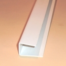 Abschlussprofil V-A - Weiss - L=49 cm - Nutaufnahme 15 bis 19 mm PVC